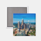 Aimant Charlotte, paysage urbain de Caroline du Nord (Recto/Verso)