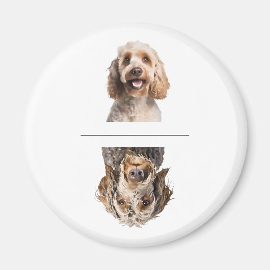 Aimant Charmant Cockapoo Propre/Sale Lave-vaisselle (Devant)