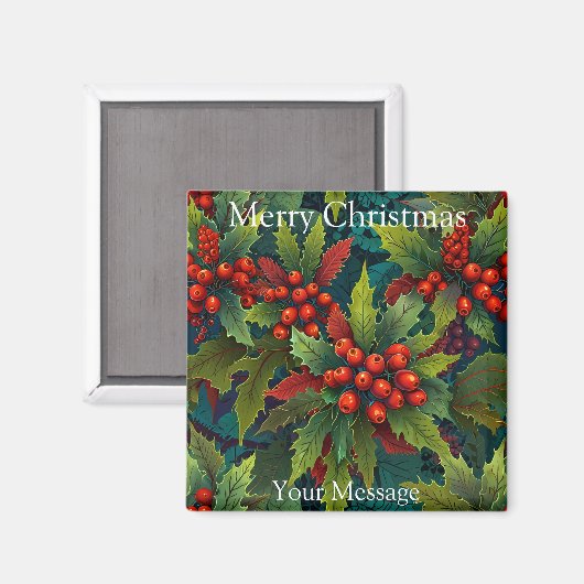 Aimant Charmante frigidaire sur le thème de Noël (Recto/Verso)