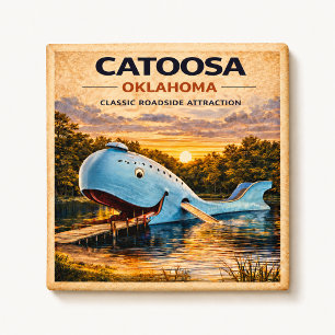 Aimant Charme de réfrigérateur Blue Whale Catoosa Route 6