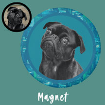 Charme de visage de Pug noir mignon | Amour de chi