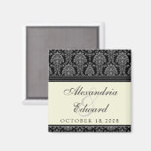 Aimant Charme Mariage damassé Favoriser l'aimant : noir (Recto/Verso)