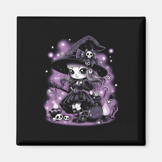 Aimant Charmes mystiques Halloween sorcière graphique (Devant)