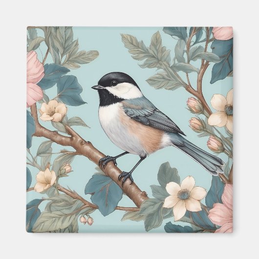 Aimant Charming Chickadee Bird (Devant)