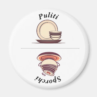 Aimant Charming Italian Language Clean/Dirty Lave-vaissel