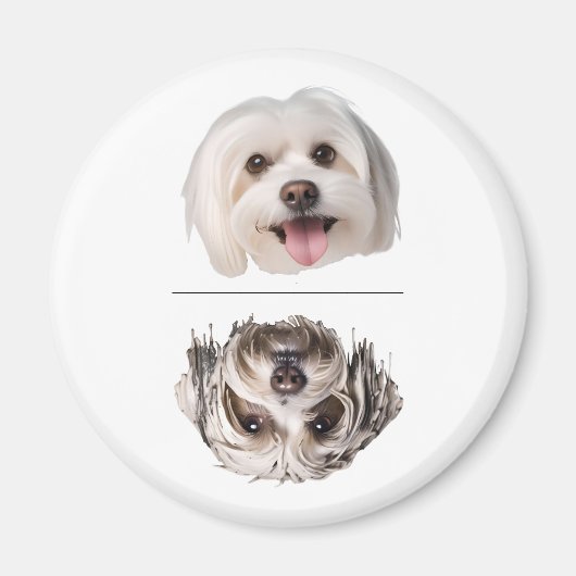 Aimant Charming Maltese Dog Lave-vaisselle Propre/Sale Ai (Devant)