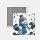 Aimant Charming Poids Lifter Snowman (Recto/Verso)