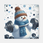 Aimant Charming Poids Lifter Snowman (Devant)