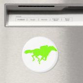 Aimant Chartreuse, Neon Green Horse Racing (In Situ (Lave-vaisselle))