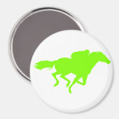 Aimant Chartreuse, Neon Green Horse Racing (Recto/Verso)