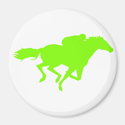 Aimant Chartreuse, Neon Green Horse Racing (Devant)