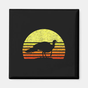 Aimant Chasse à la Turquie Retro Sunset Upland Chasseur d