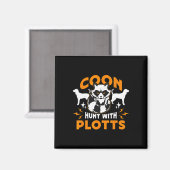 Aimant Chasse Au Coon Avec Plotts Chasse Au Coon Hunters  (Recto/Verso)