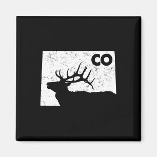Aimant Chasse au wapiti du Colorado - Forme de l'état du