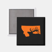 Aimant Chasse aux Elcs du Montana (Recto/Verso)