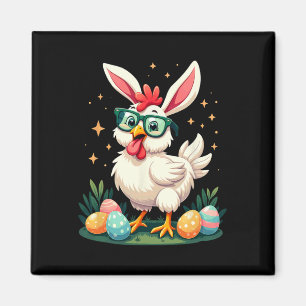 Aimant Chasse aux oeufs de poulets de Pâques