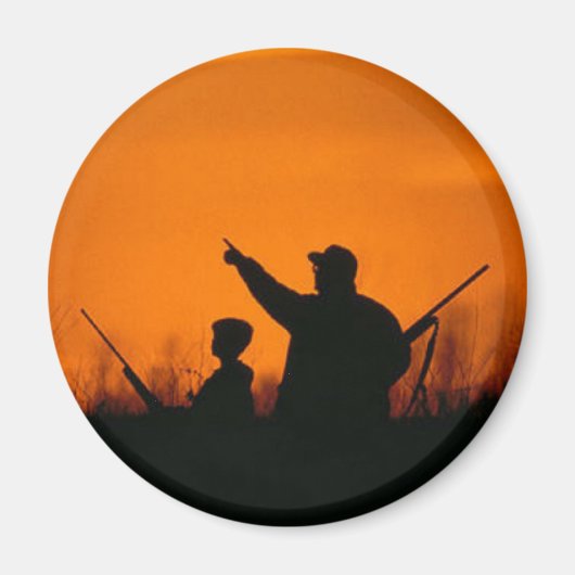 Aimant Chasse avec papa (Devant)