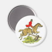 Aimant Chasse Fox Jumper Hunter Horseback équitation (Recto/Verso)