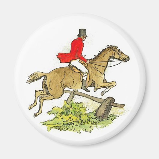 Aimant Chasse Fox Jumper Hunter Horseback équitation (Devant)