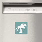 Aimant Chasseur Cheval et cavalier (blanc) (In Situ (Lave-vaisselle))