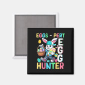 Aimant Chasseur de blagues drôles d'oeufs experts Lapin d (Recto/Verso)