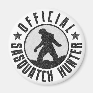 Aimant Chasseur officiel de Sasquatch - Bigfoot dans la