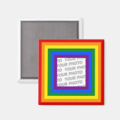 Aimant CHÂSSIS DU DRAPEAU PLANIFIÉ + votre signe ou image (Recto/Verso)