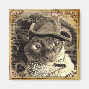 Aimant Chat 3 de cowboy