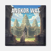 Aimant Chat à Angkor Wat Cambodge (Devant)