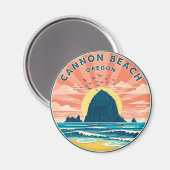 Aimant Chat à Cannon Beach Oregon (Recto/Verso)