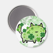 Aimant Chat à Clover Vert (Recto/Verso)