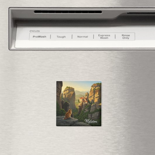 Aimant Chat à Meteora Grèce Voyage (In Situ (Lave-vaisselle))