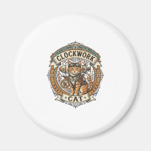 Aimant Chat à ressort Chat Steampunk Vintage Art Vector S