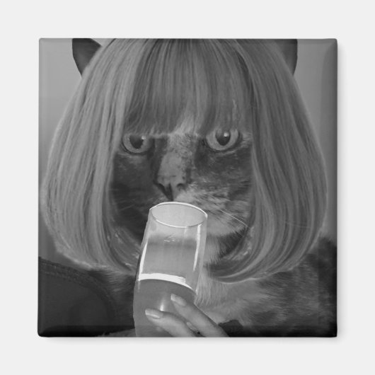 Aimant Chat à vin (Devant)