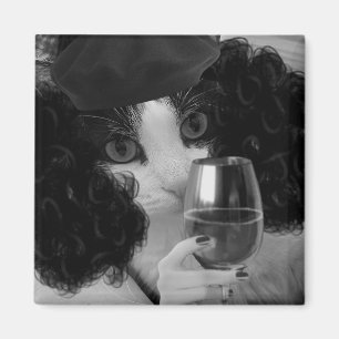 Aimant Chat à vin