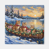 Aimant Chat abyssin Noël Bateau Vacances (Devant)