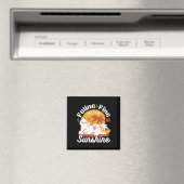 Aimant Chat adorable se relaxer au soleil - Animal de com (In Situ (Lave-vaisselle))