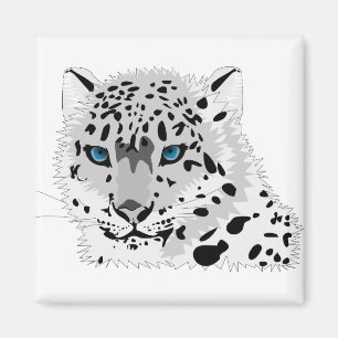 Aimant Chat animal léopard de neige léopard sauvage cha