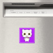 Aimant Chat anthropomorphe blanc Clipart (In Situ (Lave-vaisselle))