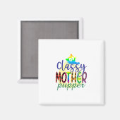 Aimant Chat Art Classy Mère Pupper (Recto/Verso)