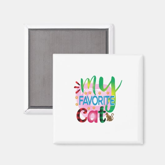 Aimant Chat Art Mon Chat préféré (Recto/Verso)