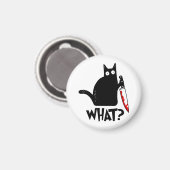 Aimant Chat assassin avec couteau (Recto/Verso)