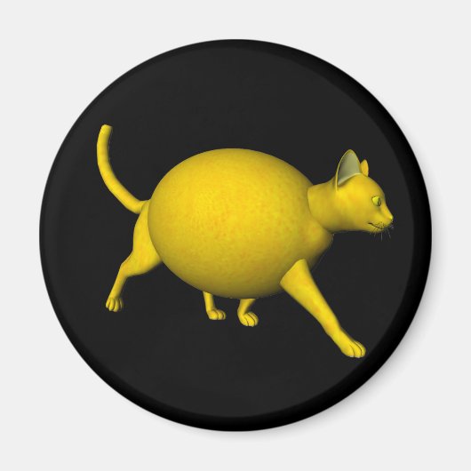 Aimant Chat au citron doux (Devant)