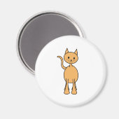 Aimant Chat au Gingembre mignon. Caricature de chat orang (Recto/Verso)
