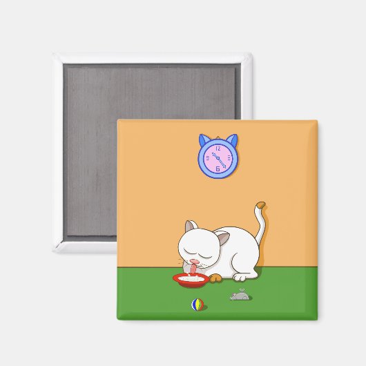 Aimant Chat au lait (Recto/Verso)