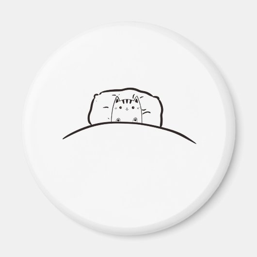 Aimant chat au lit, aimant chat mignon (Devant)