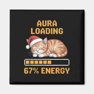 Aimant Chat Aura Chargement 67 Pour Cent Énergie Drôle Mè