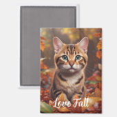 Aimant Chat Automne (Recto/Verso)