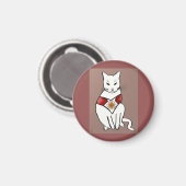 Aimant Chat avec Aztec Design (Recto/Verso)