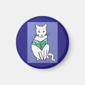 Aimant Chat avec conception feuille (Devant)